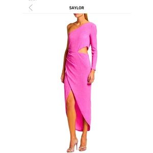 Saylor Laila Crinkle Pleat Maxi Dress, Size Small, NWT